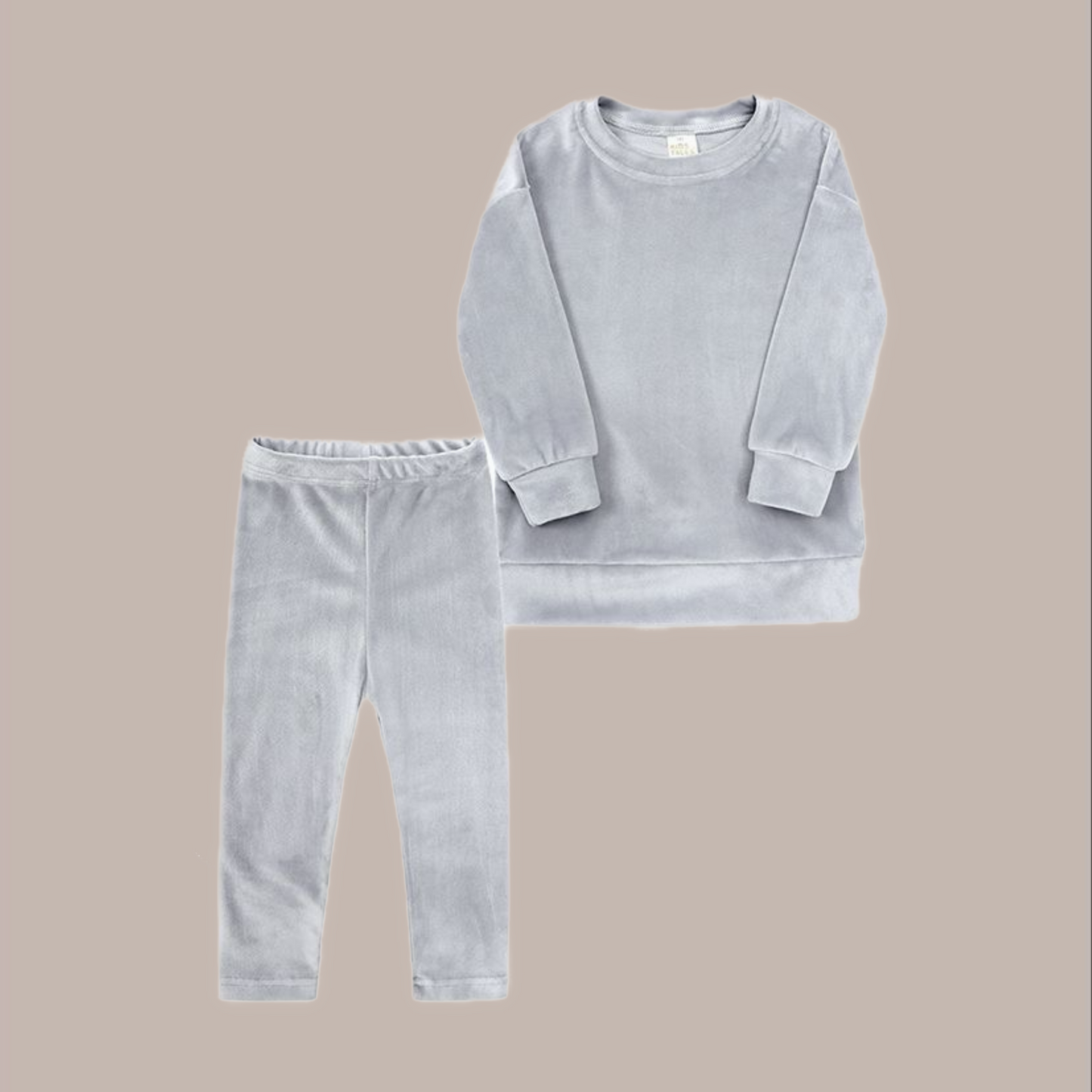 Gray velvet set