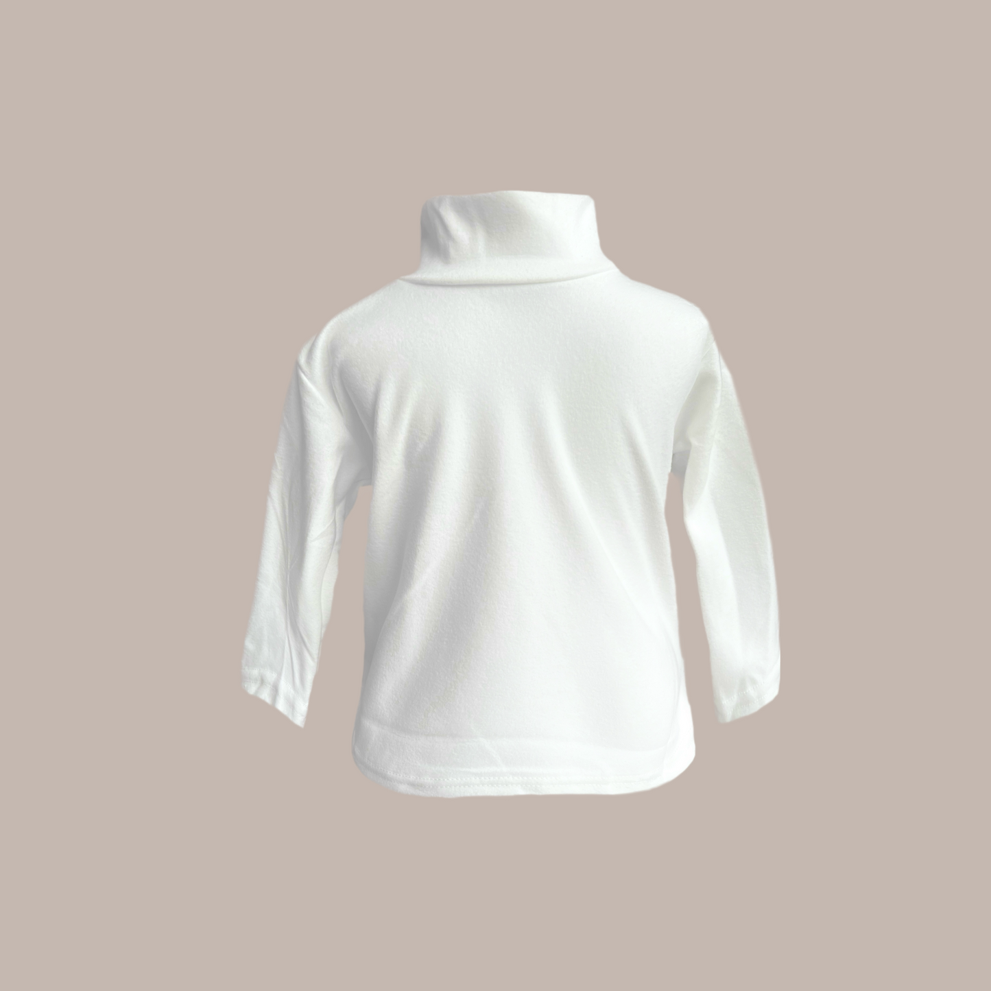 High neck white  t-shirt