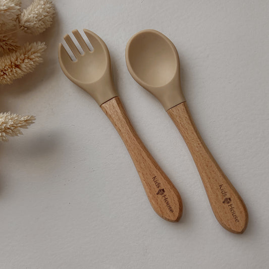 Wooden fork and spoon KidsHouse